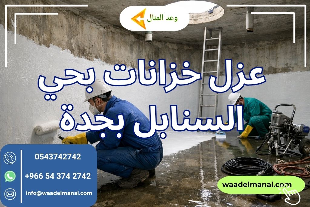 عزل خزانات بحي السنابل بجدة