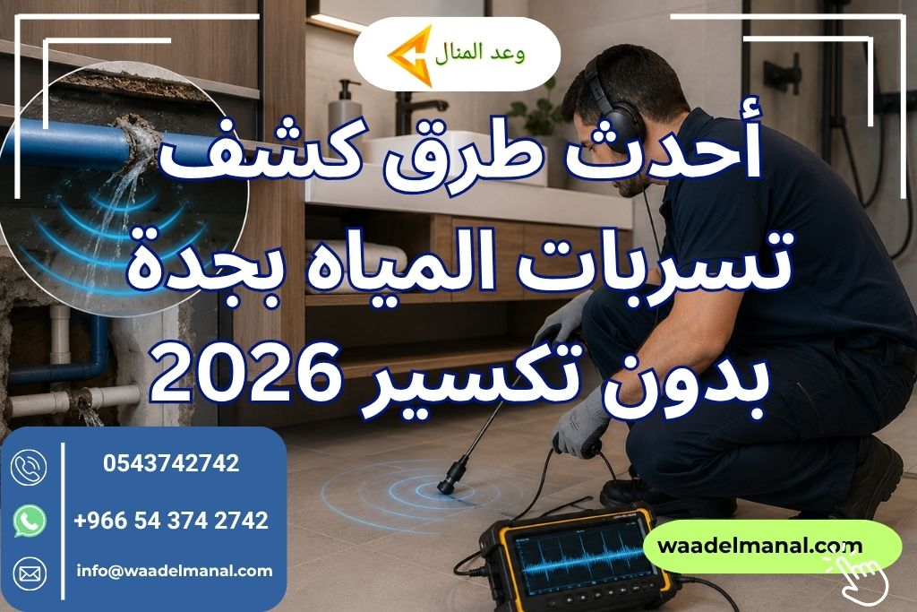 أحدث طرق كشف تسربات المياه بجدة 2026 بدون تكسير