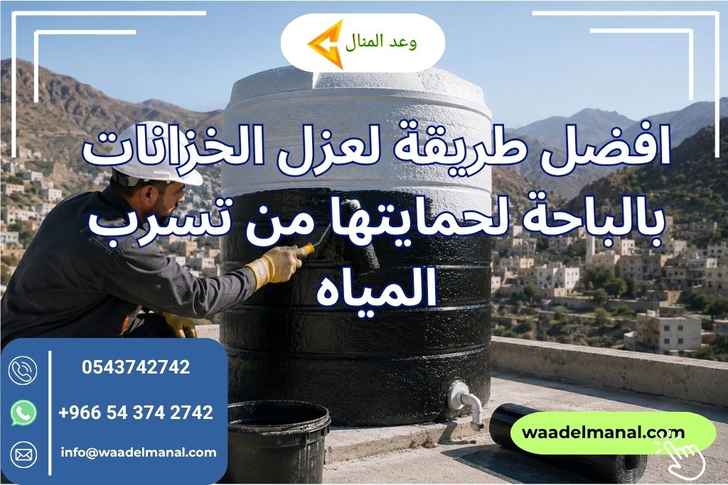 افضل طريقة لعزل الخزانات بالباحة لحمايتها من تسرب المياه